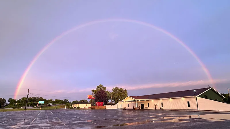 The Hall front entrance at Hidden Pointe event venue